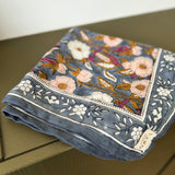 Petit foulard bandana - Olympe Bleu encre