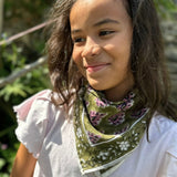 Petit foulard kaki pourpre - Carmen