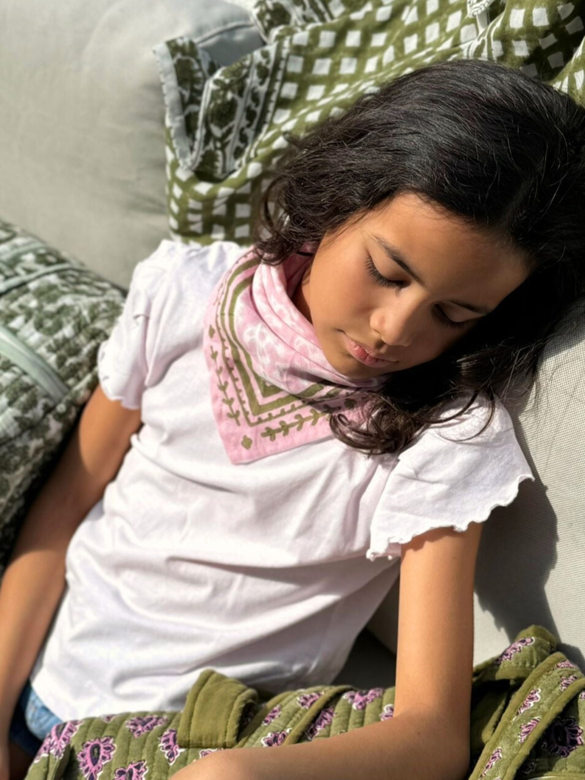 Petit foulard indien - Calliste Pinky bird