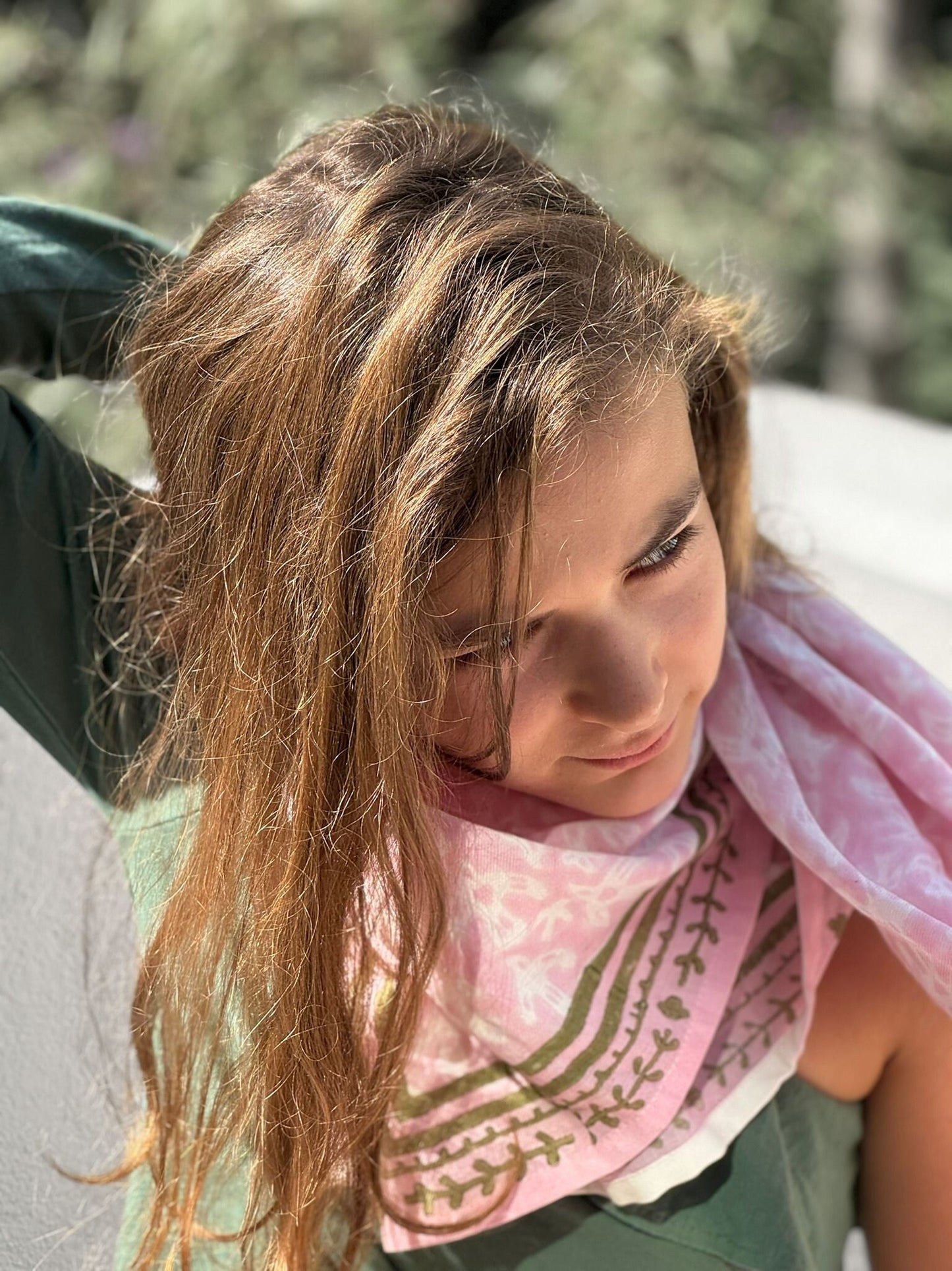 Grand foulard indien - Calliste pinky bird