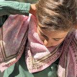 Grand foulard indien - Calliste pinky bird