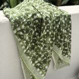 Grand foulard block print vert sauge - Bertille