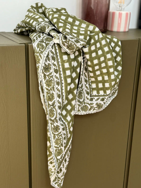 Grand foulard indien - Ysé Khaki