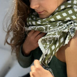 Grand foulard indien - Ysé Khaki