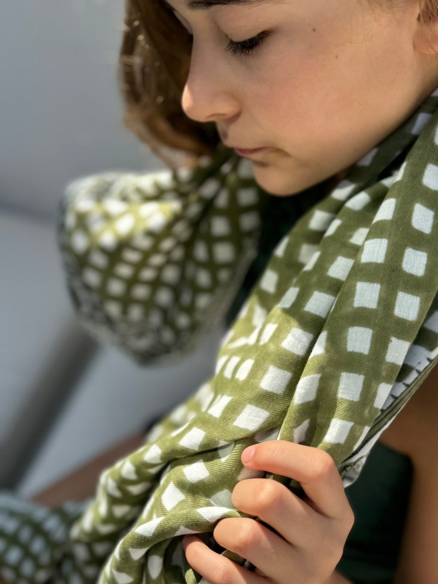 Grand foulard indien - Ysé Khaki