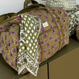Sac week-end kaki et pourpre - Carmen