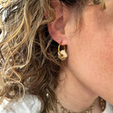 Perles en céramique pour créoles interchangeables, coloris beige
