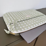 Pochette matelassée pour ordinateur motif vichy - Ysé menthe