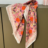 Grand foulard indien - Olympe rosa