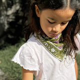 Petit foulard kaki pourpre - Carmen