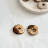 Perles en céramique pour créoles interchangeables, coloris beige