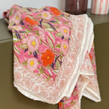 Grand foulard indien - Olympe rosa
