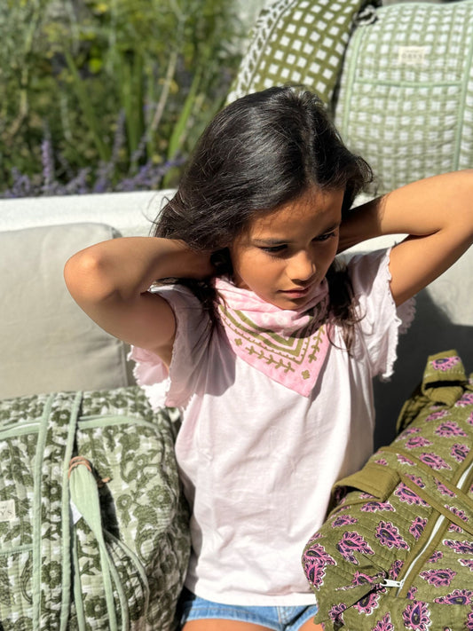 Petit foulard indien - Calliste Pinky bird