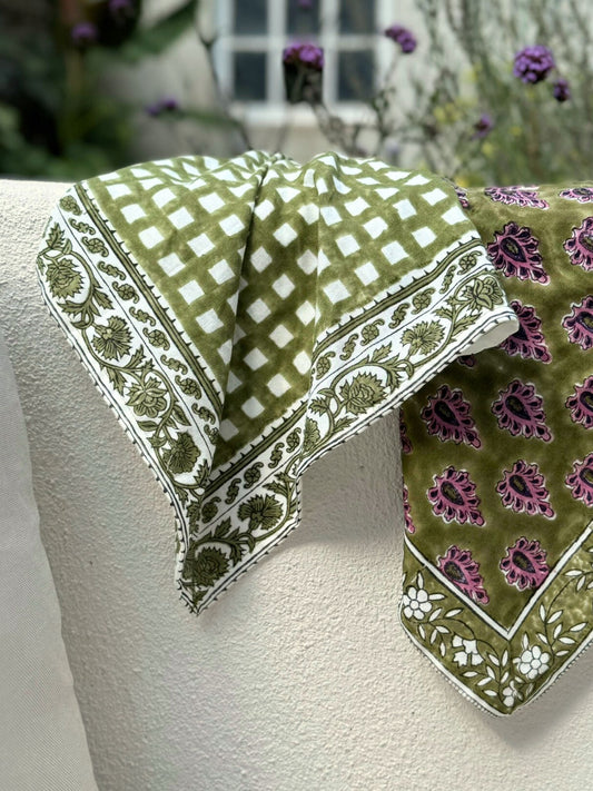 Petit foulard indien - Ysé Khaki