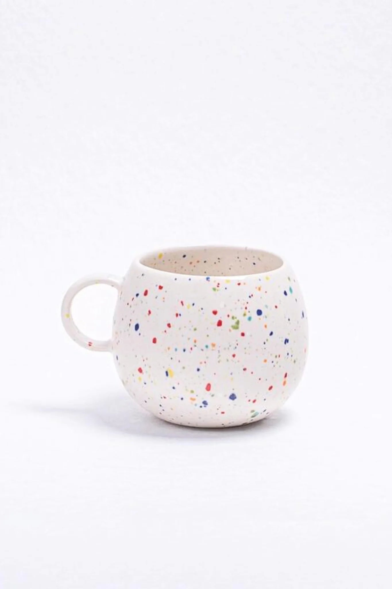 Mug Blanc en grès, arc-en ciel