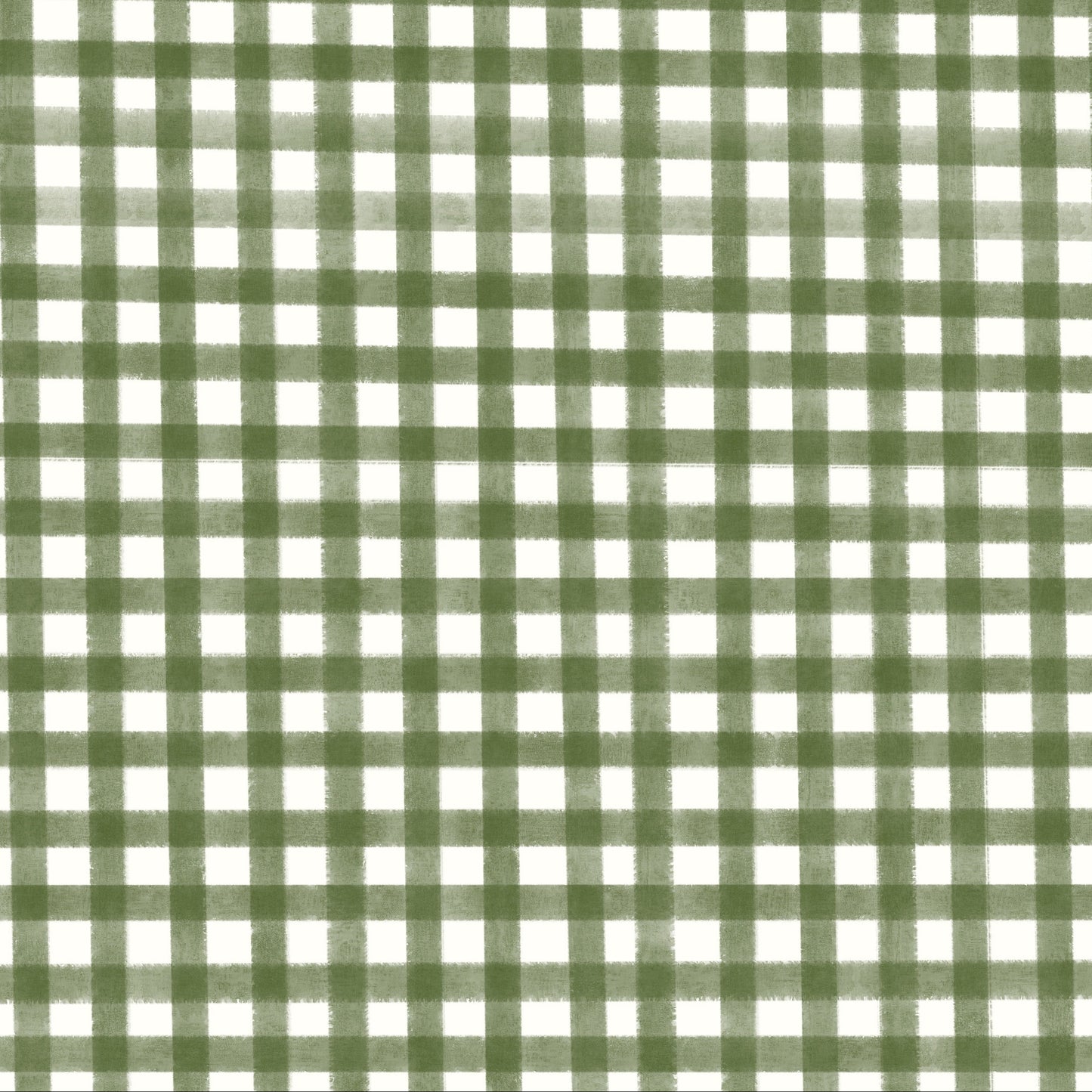 Grand sac week-end en blockprint vichy vert foncé, 100% coton - Ysé kaki