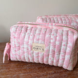 Trousse de beauté ou de toilette motifs oiseaux - Calliste pinky bird