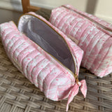 Trousse de beauté ou de toilette motifs oiseaux - Calliste pinky bird