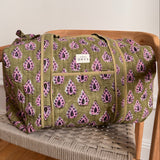 Sac week-end kaki et pourpre - Carmen
