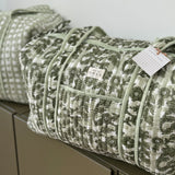 Sac week-end tissu fleuri vert sauge - Bertille