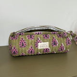 Trousse à crayons matelassée en tissu indien - Carmen