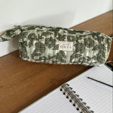 Trousse scolaire matelassée en tissu fleuri - Bertille