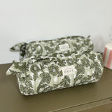 Trousse scolaire matelassée en tissu fleuri - Bertille