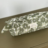Trousse scolaire matelassée en tissu fleuri - Bertille