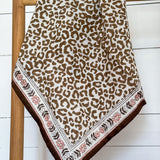 Petit foulard Léopard - Hilo Crème