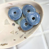 Créoles en céramique, donuts interchangeables Bleu - Atelier ORYS