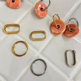 Créoles en céramique, donuts interchangeables Orange - Atelier ORYS