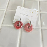 Créoles en céramique rose blush - Atelier ORYS