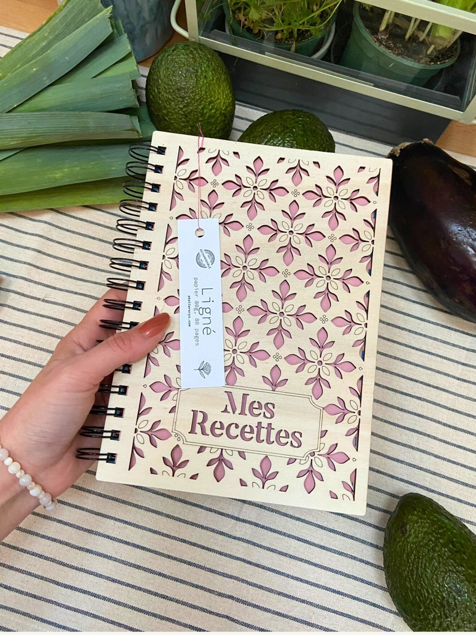 Moyen carnet A5 "Mes Recettes" - Atelier ORYS