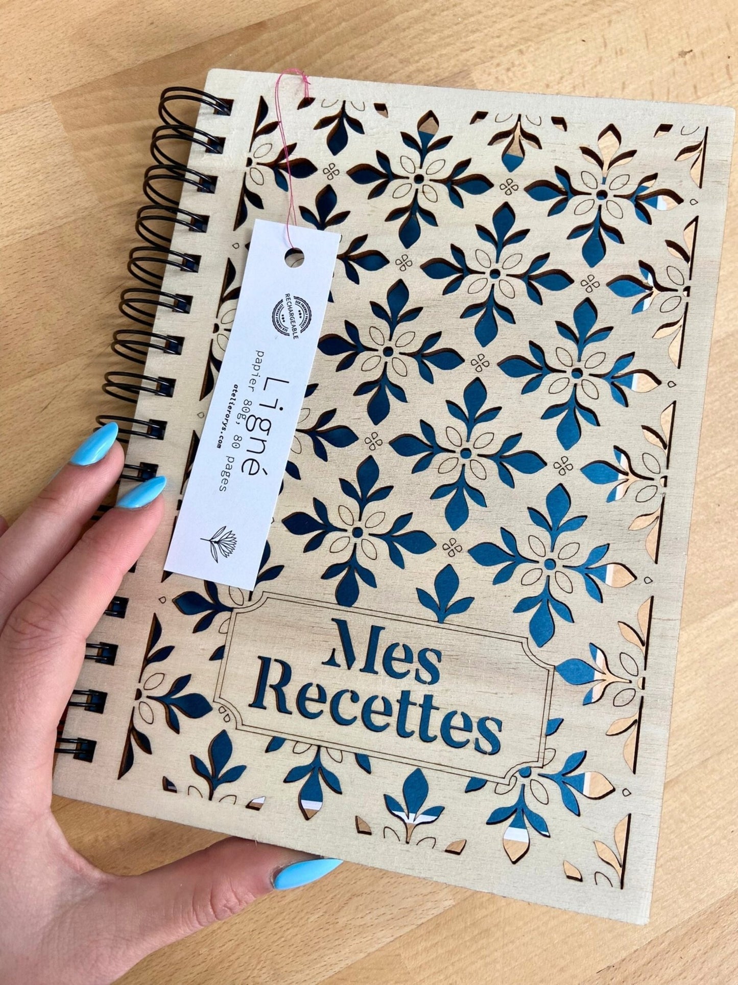 Moyen carnet A5 "Mes Recettes" - Atelier ORYS