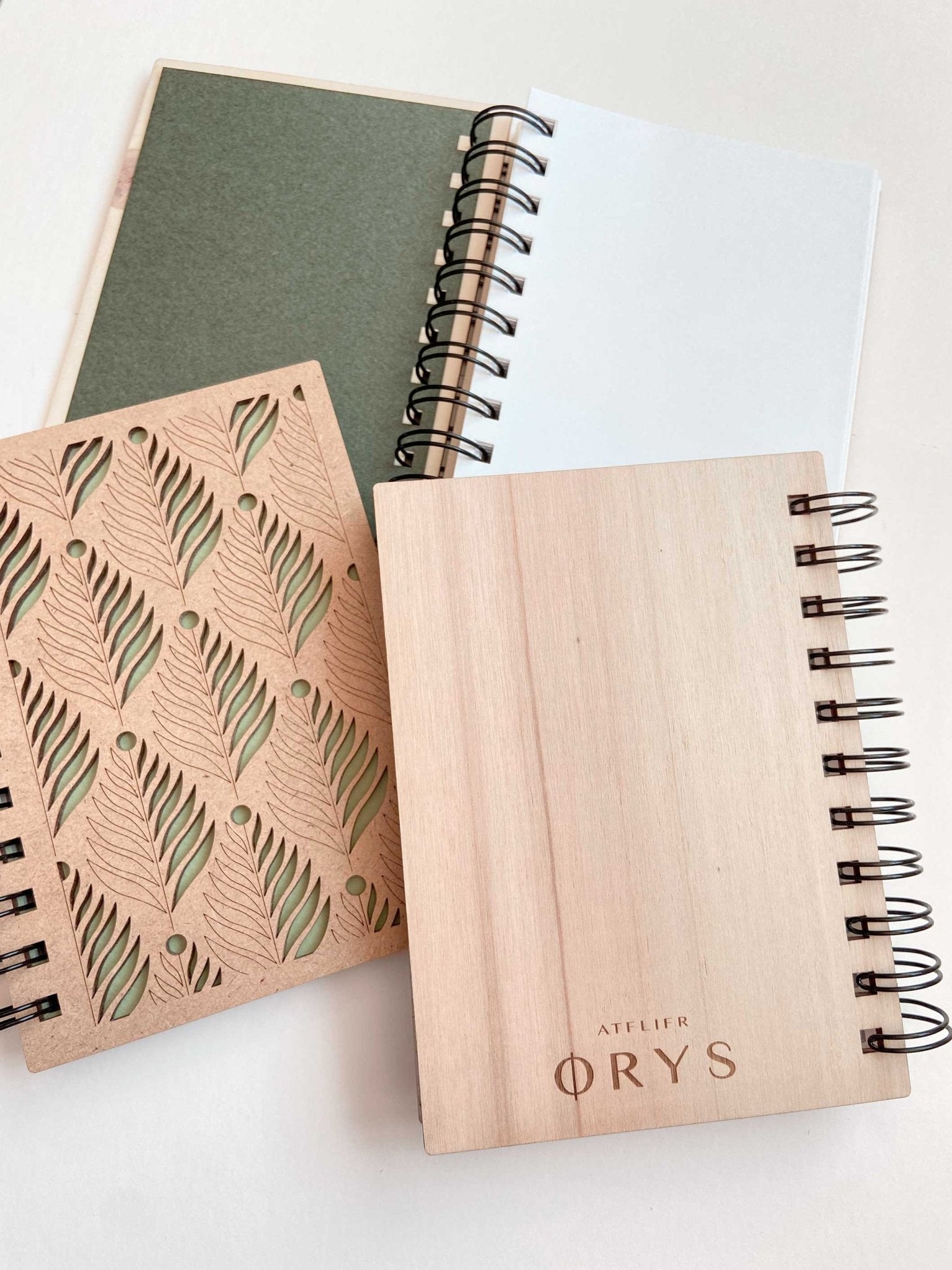 Petit carnet en bois motif Fougère - Atelier ORYS