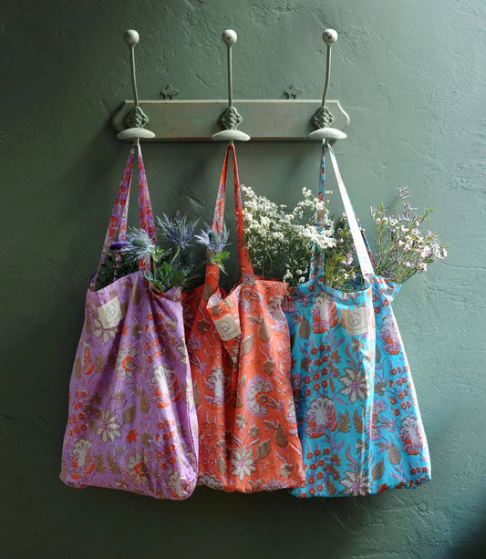 Tote bag coton fleuris Coquelicot - Atelier ORYS